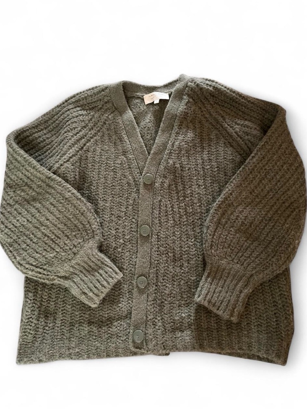 Sézane Basile Cardigan - Olive Green - Picture 3 of 4